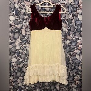 Velvet and Chiffon Dress